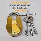 Brass Made Vintage Padlock With Working Key Rare Old Style Lock