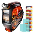 Trqwh Welding Helmet With Led Light  Wide Shade 4 5-9 9-13 And Magnifier Lens