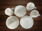 Jon Anton Fortune Telling Teacups     Set Of 3 With Book  Vintage Divination Mcm
