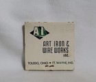 Vintage Art Iron Steel Service Ohio Indiana Full Feature Matchbook Advertising