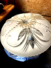 Vintage 1930s Frosed Semi Flush Cieling Mount Chandelair Light Shade  2b 