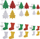 300 Pieces Christmas Glitter Foam Stickers Self Adhesive Snowflake Santa Bell St