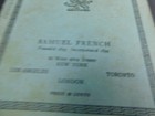 Vintage Theater Play Books Samuel French Dramatists Plays  the White Phantom 