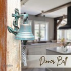 Nautical Anchor Bell Wall Decor Patina Finish Coastal Maritime Ship Bell With   