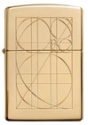 Zippo Armor Golden Ratio High Polish Brass Windproof Pocket Lighter  169-081163