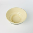 Vintage Cookson Pottery Stiped Bowl Crock Planter 7  Beige Brown Blue Usa Made