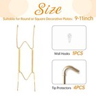 Stainless Steel Wall Plate Hangers Invisible Heavy Duty Wire Display Hooks