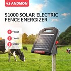 S1000 1 Joule Solar Fence Charger  40 Miles Solar Electric Fence Charger For    