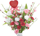 Artificial Flowers Faux Stems Roses 5pcs Real Touch Wedding Bouquet Party Home