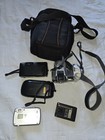 Mixed Brands Camera Lot  Minolta 20  Kodak Motormax  Vivitar W  Bag  Case