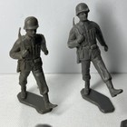 Lot Of 6 1960 s Louis Marx Ww2 World War 2 Ii Gray German Soldier 60mm Figures