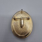 Vtg Amway Cameo Locket Solid Perfume Holder Brooch Pendant Woman Profile