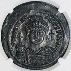 538 Ngc Au Justinian I Byzantine Empire Follis Nicomedia Mint Coin  21010201c 