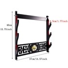 Fclieng Katana Wakizashi Sword Display Wall Mount Stand 3-tier Red Velvet Padded
