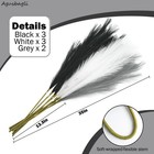 Agusbagli 8 Pcs Black Faux Pampas Grass Decor For Home Wedding