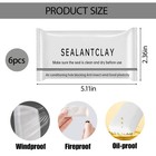 6 Pack Moldable Sealant Clay  White Fast Drying Mastic  Repair White
