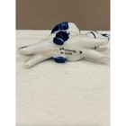 Vintage Gzhel Blue   White Porcelain Figurine Ivan Tsarevich   Hand Painted Ussr