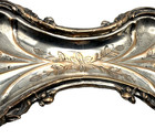 Antique Art Nouveau Style Silver On Copper  bleeding  Candle Snuffer Tray