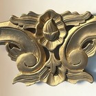 Vtg Gilded Gold Leaf Wooden Carved Architectural Salvage Wall Hanging Pediment