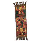 Vintage 1970s Mexican Chiapas Embroidered Scenic Table Runner