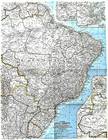     1962-9 September Vintage Map Eastern South America National Geographic - A1