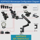 Koppace 3 5x-90x Black Trinocular Stereo Microscope Desktop Clip-on Rocker Brack