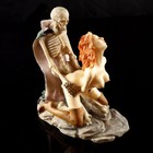 Skeleton Lovers Skulls Statue Erotic Couple Figurine Resin Sculpture