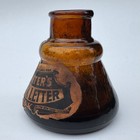 Paper Label Carter   s Black Letter Ink  Amber Mold Blown Cone Ink