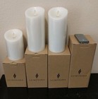 4 Luminara Real Flame Effect White Candles W remote 4  6  8 