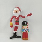 Vintage Christmas Posable Santa Claus   Toy Solder Lapel Pin 1980s