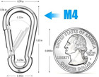 30 Pack M4 Mini Carabiner Clips  1 57 Inch Spring-loaded Snap Hooks For Outdoor