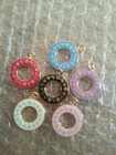 Lot Of 6 Stamped 25mm Designer Zipper Pulldouble-sided Goldtone Lv Button Charm 