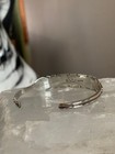Native American Sterling Silver Cuff Bracelet Inlaid Stones Gorgeous Silverwork