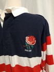 90s England Rugby Union Cotton Traders Long Sleeve Striped Jersey Size Medium
