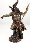 King Zeus God Of Thunder W Lightning Bolt Greek Mythology Statue Bronze Finish