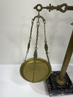Vtg Large Brass Marble Scale Of Justice Balance Lawyer Office Libra Zodiac Italy