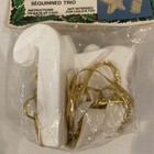 Vintage Holiday  Ornament Kit Christmas Sequinned Tr  o Pin Sequin Bead New