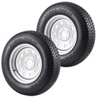 2-pack St205 75d15 Trailer Tires   Wheels 15  Rims 5 Lug On 4 5  Load Range C