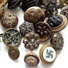 Variety Lot 36 Small And Diminutive Antique Victorian Metal Buttons 1 4 - 9 16