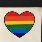 Vintage Clear Rainbow Heart   Star A m  Assoc    Inc  Sticker - Rare