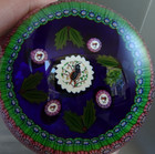 Perthshire L e Christmas Silhouette Cane Partridge In Pear Tree Paperweight 1990