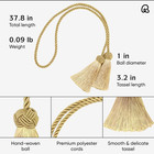 2 Pack Curtain Tiebacks Curtains Tie Back With Tassels- Curtain Holdbacks Tassel
