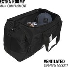 Adidas Defender 5 Black Duffel Bag For Sports  Gym  And Carryon Travel - Medium 
