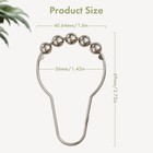 Amazer Shower Curtain Hooks Set Of 12 Rustproof Stainless Steel Polished Nickel
