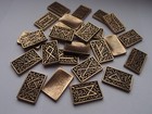 Metal Bronze Brass Rune Set Elder Futhark Norse Shamanic Odin Magic Pagan Witch