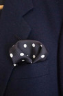 Polka Dot Pocket Square - 17  Handkerchief - 12mm Silk Twill