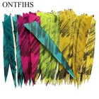 50pcs Archery Fletching Rw 4  Shield Arrow Feathers Ink Painting Fletches Rw Lw