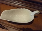 Vtg Lenox Embossed Leaf Open Sauce gravy Boat