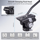Video Head Tripod Fluid Head Heavy Duty Tripod Head With Quick Release Plate
