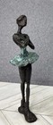 Bronze Fine Art Sculpture Vintage Ballerina Dancer 9  No Base Mcm Art Patina